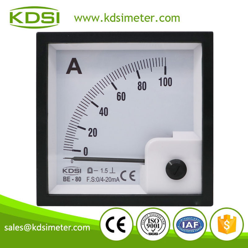 High quality BE80 DC420mA 100A panel analog dc ammeter Buy ammeter