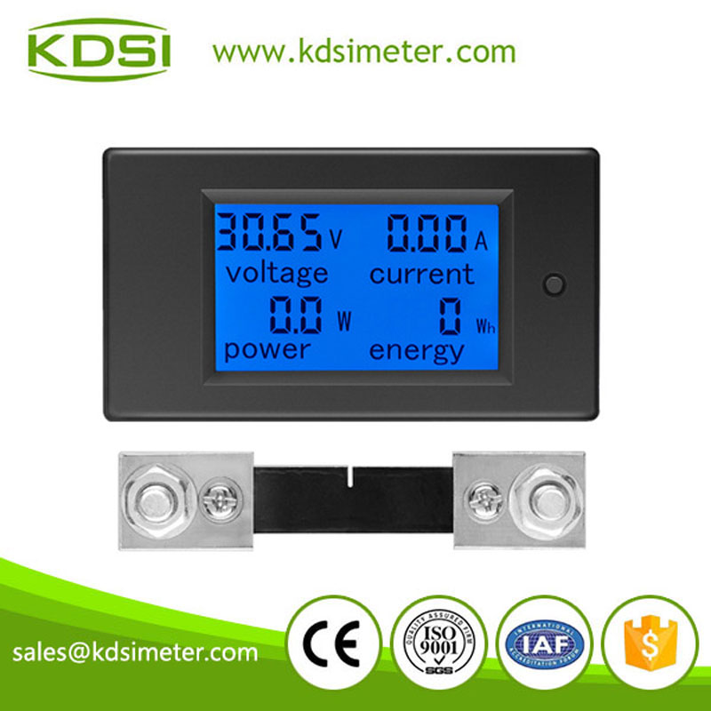 DC Voltmeter Ammeter Power Energy Digital Voltage Current Meter BE-051 LCD DC 6.5-100V 0-100A with DC 100A/75mV Shunt