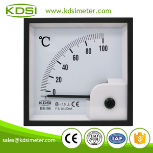 New Hot Sale Smart BE-96 DC4-20mA 100C With Green Backlighting Analog Amp Panel Temperature Meter
