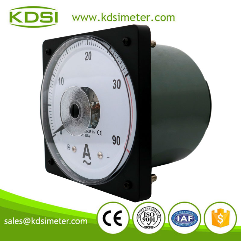 Hot Selling Good Quality LS-110 AC30/5A 3 times overload wide angle analog ac amp panel meter