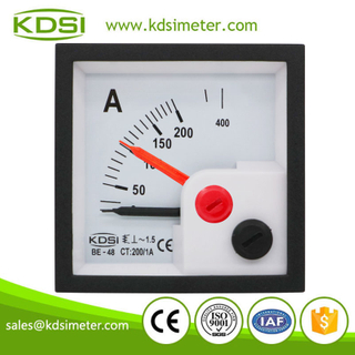 Safe to operate BE-48 AC200/1A with red pointer ac analog panel mount ammeter