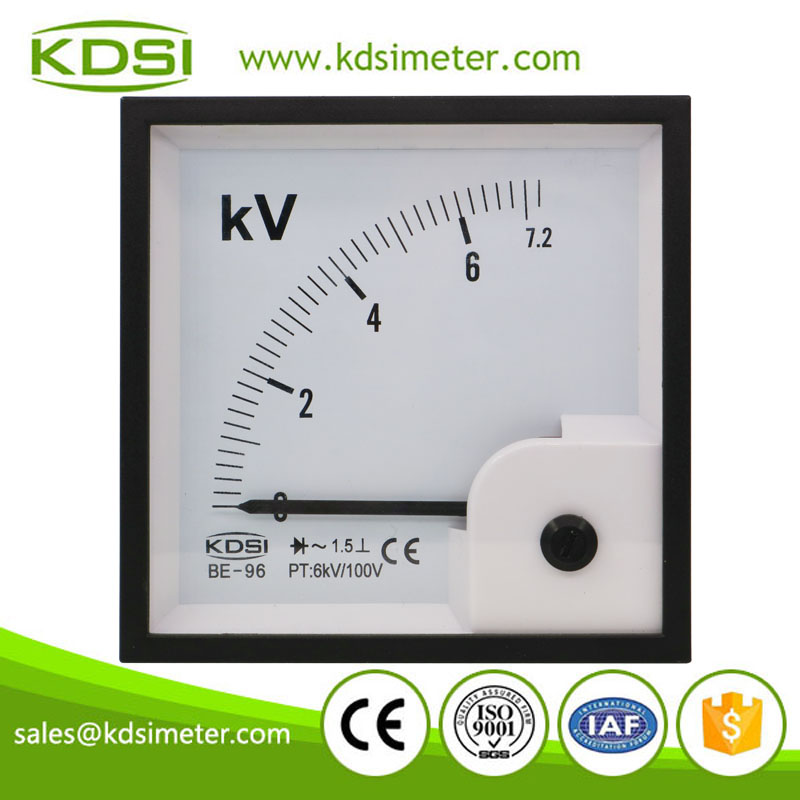 CE Approved BE-96 AC7.2kV 6kV/100V analog ac rectifier control panel voltmeter