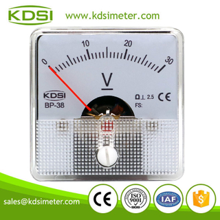 Small & high sensitivity BP-38 DC30V analog dc panel voltage meter