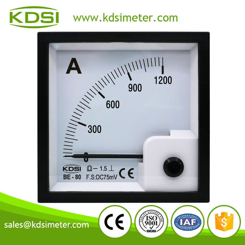 Easy installation BE-80 DC75mV 1200A analog dc panel price of ammeters