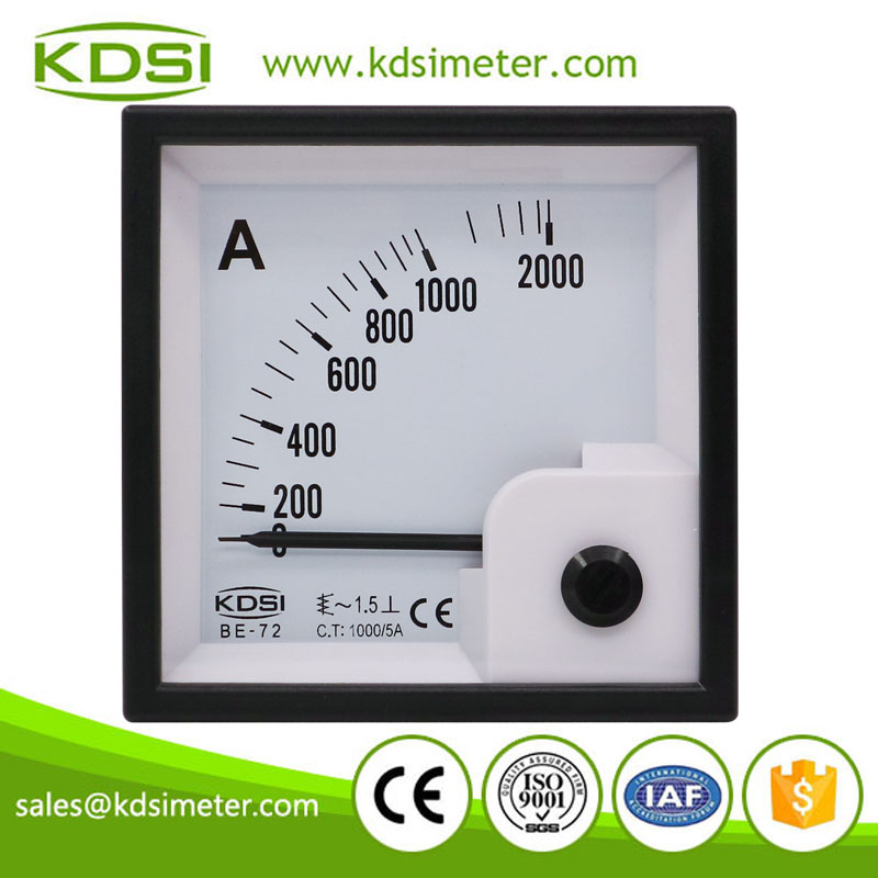 Portable precise BE-72 AC1000/5A ac analog amp current panel meter