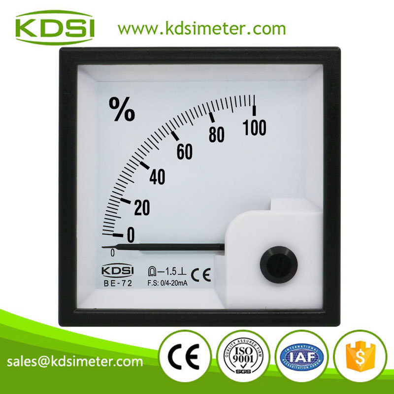 Industrial universal BE-72 DC4-20mA 100% analog dc panel amp percent meter