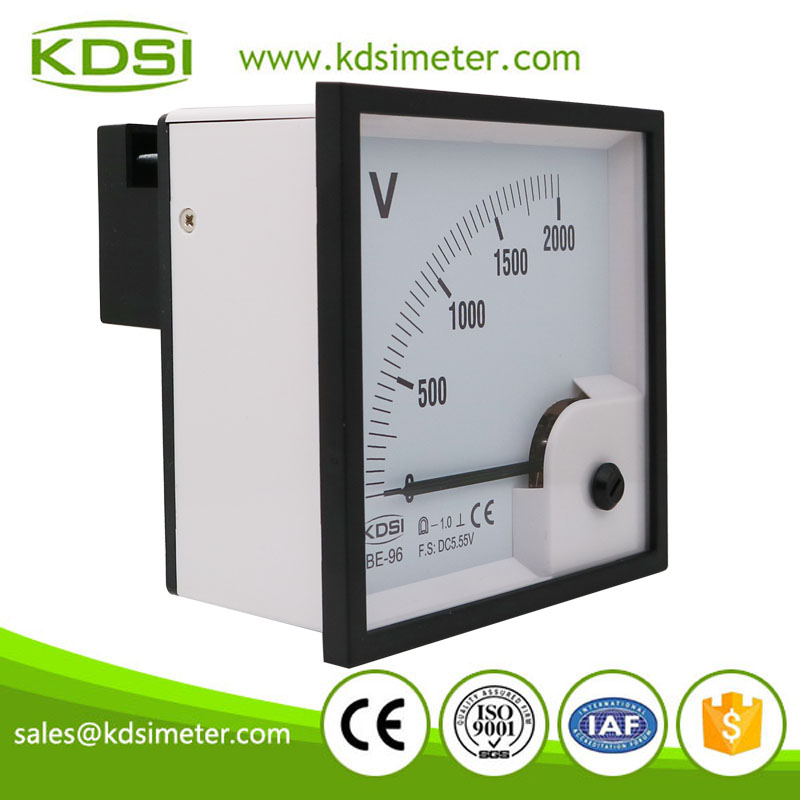 China Supplier BE-96 DC5.55V 2000V analog dc panel voltage meter