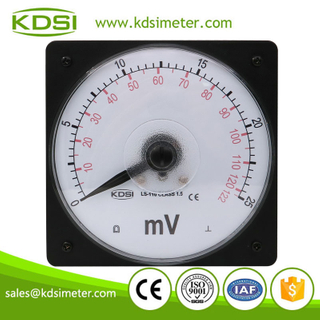 China Supplier LS-110 DC25mV 25-122mV double scale analog dc panel millivoltmeter