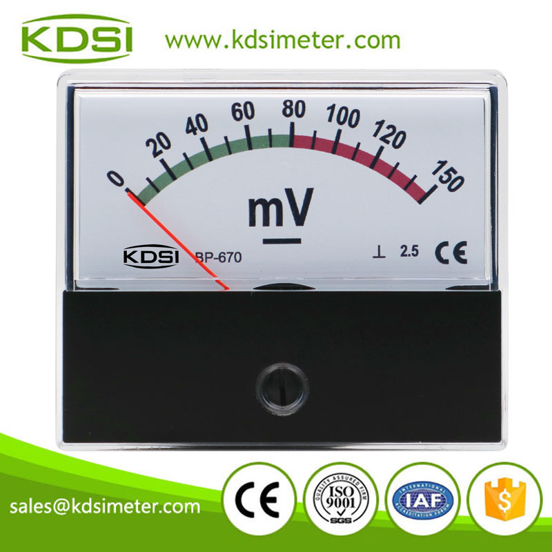 New Hot Sale Smart BP-670 DC150mV color scale analog dc panel mount voltmeter