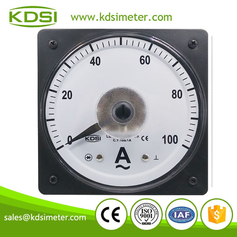 New design LS-110 AC100/1A wide angle ac analog panel price of ammeters