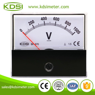 20 Years Manufacturing Experience BP-670 DC1000V direct panel analog dc volt meter