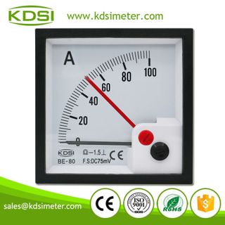 Hot Sales BE-80 DC75mV 100A Double Pointer Analog DC Panel High Precision Ammeter