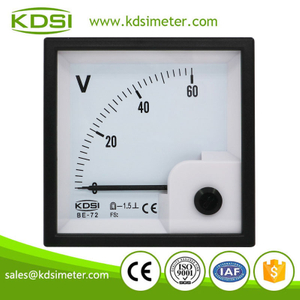 Square Type BE-72 DC60V analog dc panel volt meter