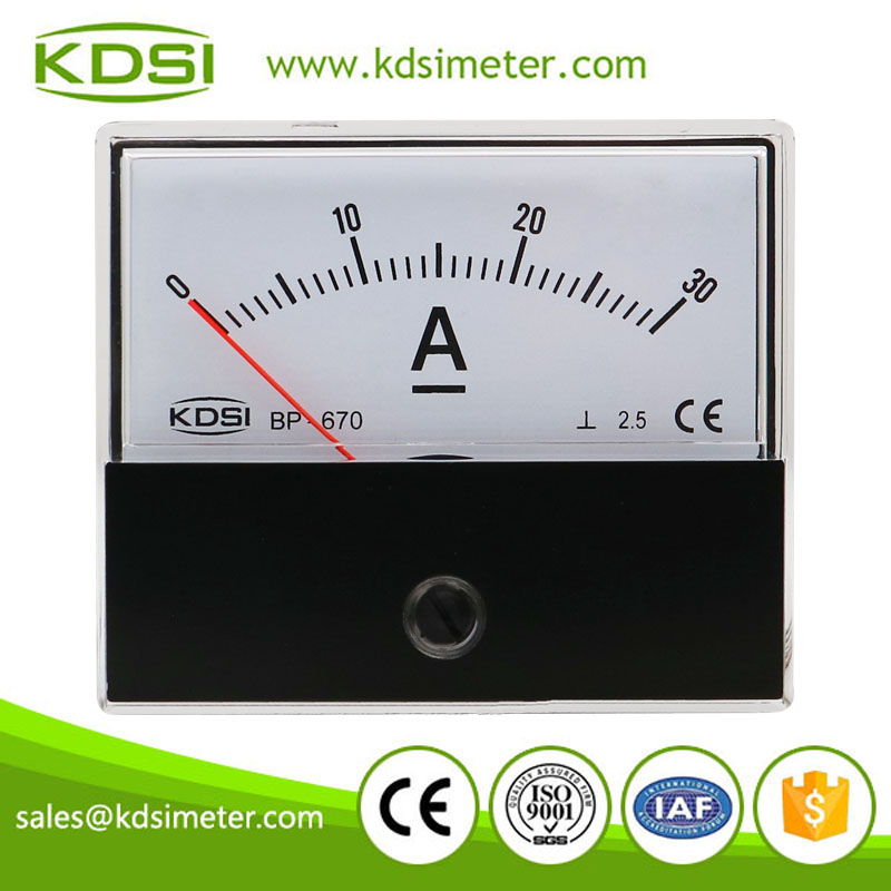 Original manufacturer high Quality BP-670 DC30A direct dc analog amp panel meter