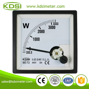 High quality BE-72 3P3W -333.3- 3333W 440V 5A analog watt panel meter