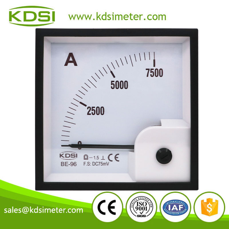 CE Approved BE-96 DC75mV 7500A dc analog panel price of ammeters