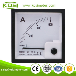 Square type BE-80 DC4-20mA 600A analog dc panel price of ammeters