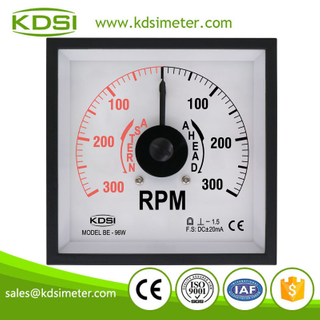 Easy operation BE-96W DC+-20mA +-300rpm backlighting wide angle panel analog electronic rpm meter
