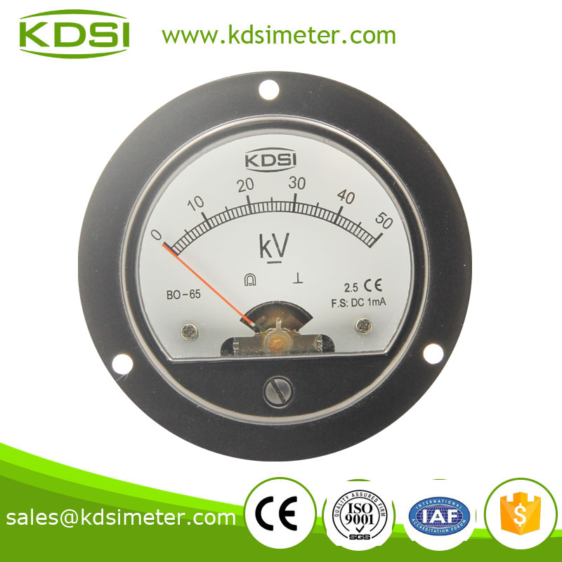 BO-65 DC Voltmeter DC1mA 50KV round type high precision analog panel meter