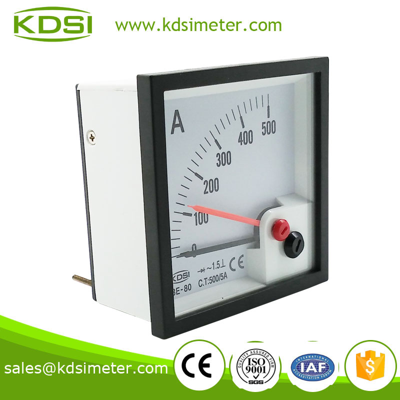 Easy operation BE-80 AC500 / 5A rectifier with red pointer panel mount ammeter