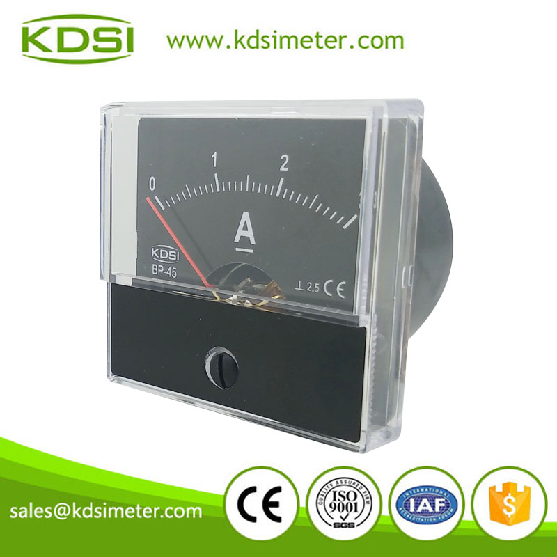 Safe to operate BP-45 DC3A analog dc ampere meter with black panel