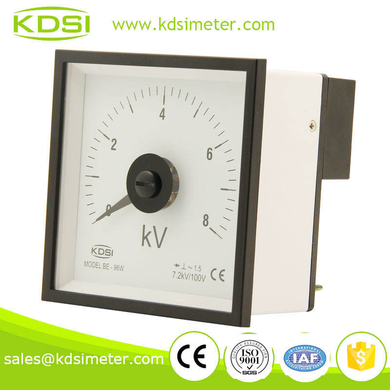 Wide angle BE-96W AC Voltmeter with rectifier 8KV 7.2KV/100V panel mechanical voltmeter
