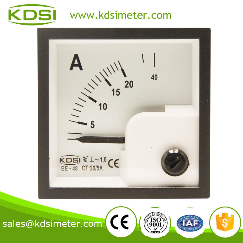 KDSI BE-48 AC20/5A analog panel ac amp meter