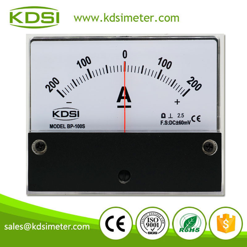 Durable In Use BP-100S DC+-60mV +-200A DC Panel Analog Ampere Meter ...